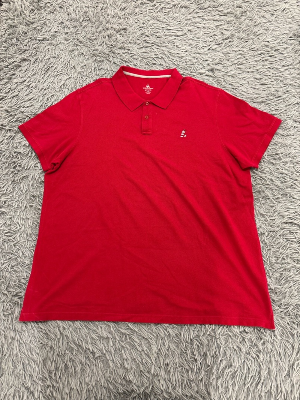 Disney Parks Men’s Relaxed Fit Red Polo Shirt 3XL Mickey Mouse Golf Preppy